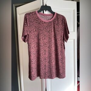 Pink Leopard Print Women's Top